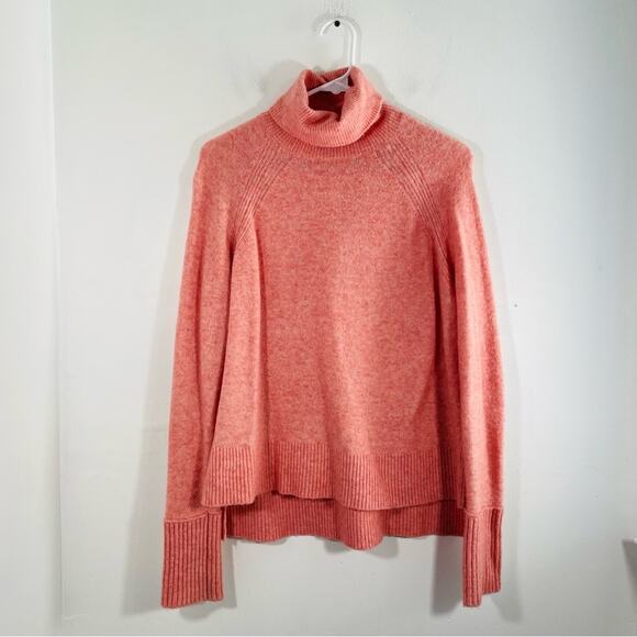 J. Crew Supersoft Yarn Side Split Peach Turtleneck Sweater Wool Alpaca XXS H4131 - Picture 2 of 13